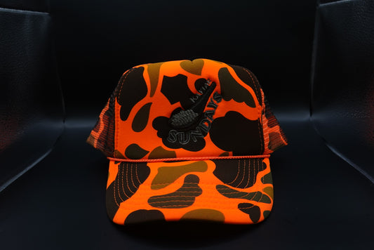 Orange Camo Hat